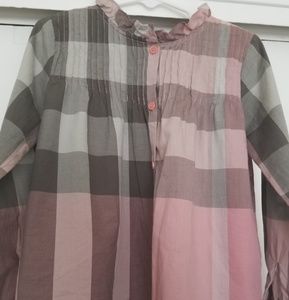 Girls Burberry check shirt